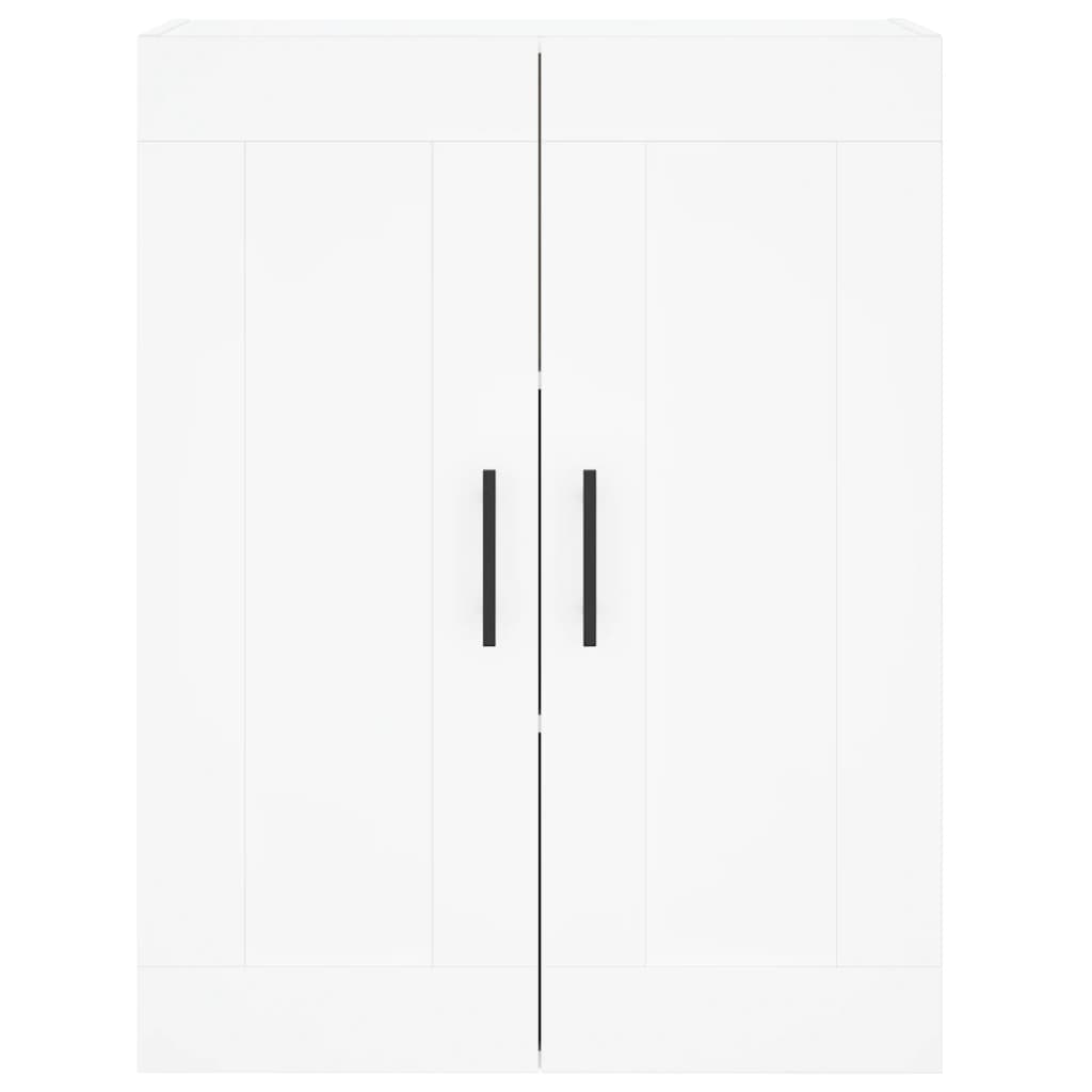 vidaXL Witrynka, biała, 69,5x34x180 cm, materiał drewnopochodny