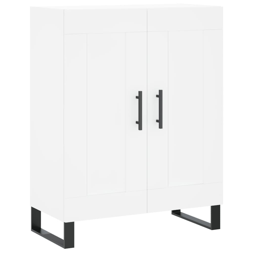 vidaXL Witrynka, biała, 69,5x34x180 cm, materiał drewnopochodny