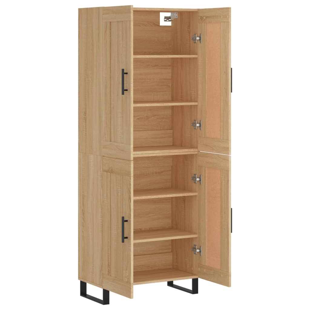 vidaXL Witrynka, dąb sonoma, 69,5x34x180 cm, materiał drewnopochodny