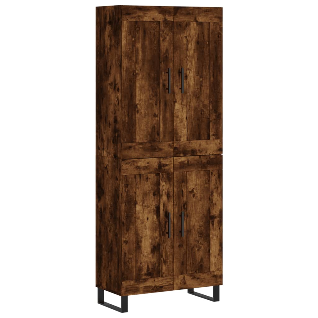 vidaXL Witrynka przydymiony dąb 69,5x34x180 cm materiał drewnopochodny
