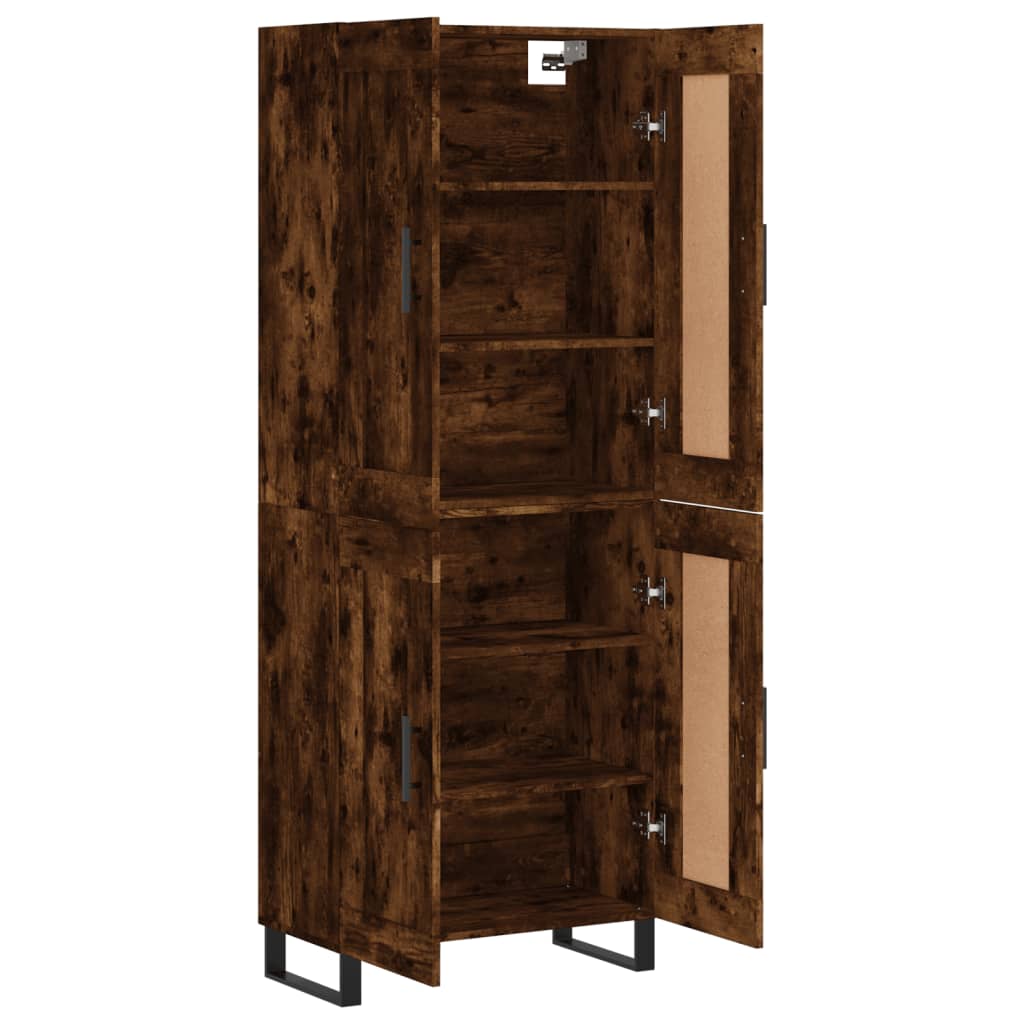 vidaXL Witrynka przydymiony dąb 69,5x34x180 cm materiał drewnopochodny