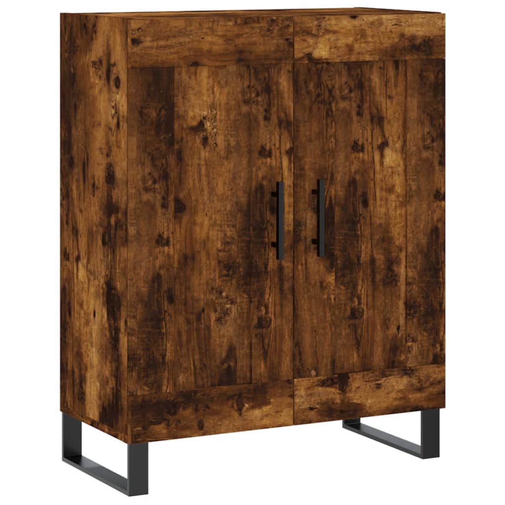 vidaXL Witrynka przydymiony dąb 69,5x34x180 cm materiał drewnopochodny