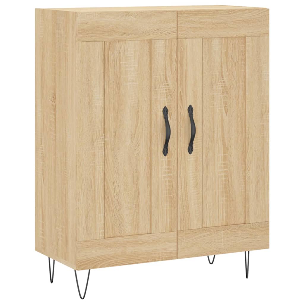 vidaXL Witrynka, dąb sonoma, 69,5x34x180 cm, materiał drewnopochodny