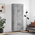 vidaXL Witrynka, szarość betonu 69,5x34x180 cm materiał drewnopochodny
