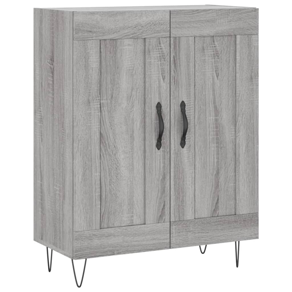 vidaXL Witrynka szary dąb sonoma 69,5x34x180cm materiał drewnopochodny