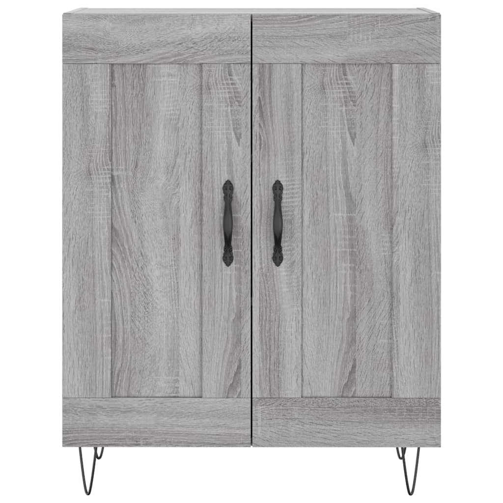 vidaXL Witrynka szary dąb sonoma 69,5x34x180cm materiał drewnopochodny