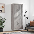 vidaXL Witrynka szary dąb sonoma 69,5x34x180cm materiał drewnopochodny