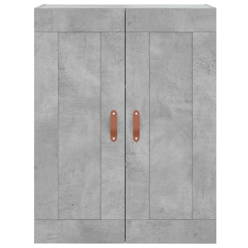 vidaXL Witrynka, szarość betonu 69,5x34x180 cm materiał drewnopochodny