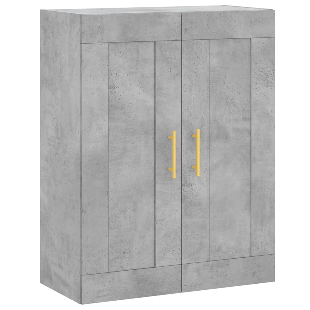 vidaXL Witrynka, szarość betonu 69,5x34x180 cm materiał drewnopochodny