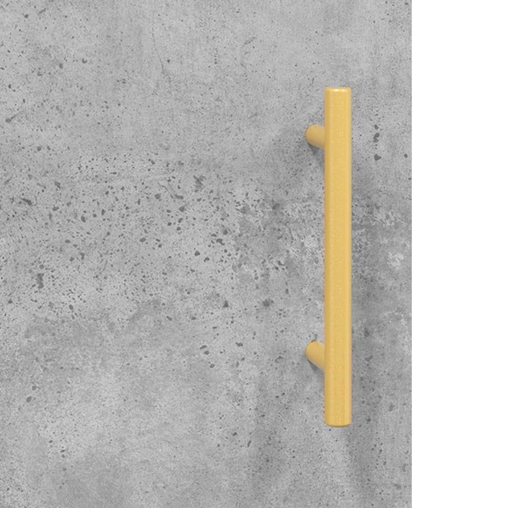 vidaXL Witrynka, szarość betonu 69,5x34x180 cm materiał drewnopochodny