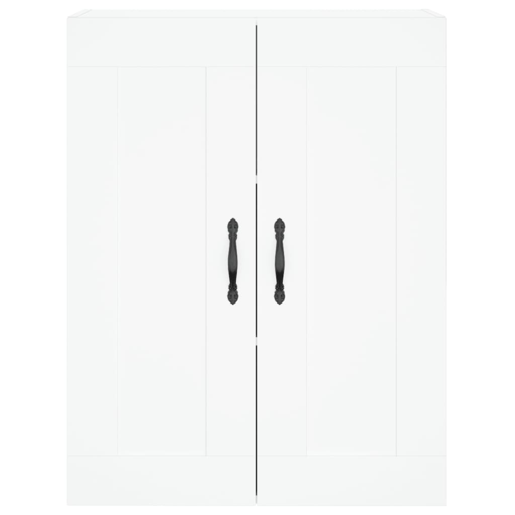 vidaXL Witrynka, biała, 69,5x34x180 cm, materiał drewnopochodny