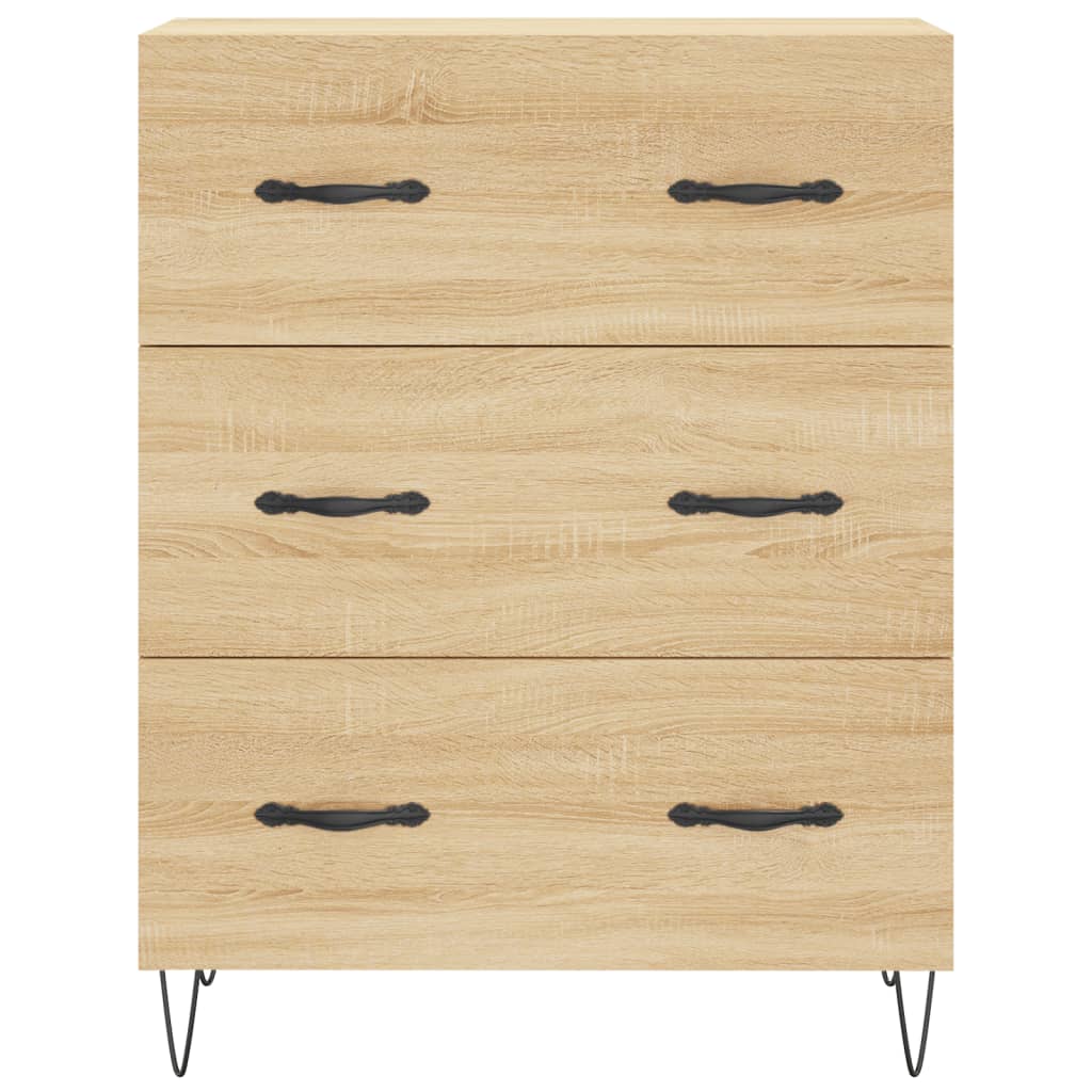 vidaXL Witrynka, dąb sonoma, 69,5x34x180 cm, materiał drewnopochodny