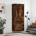 vidaXL Witrynka przydymiony dąb 69,5x34x180 cm materiał drewnopochodny