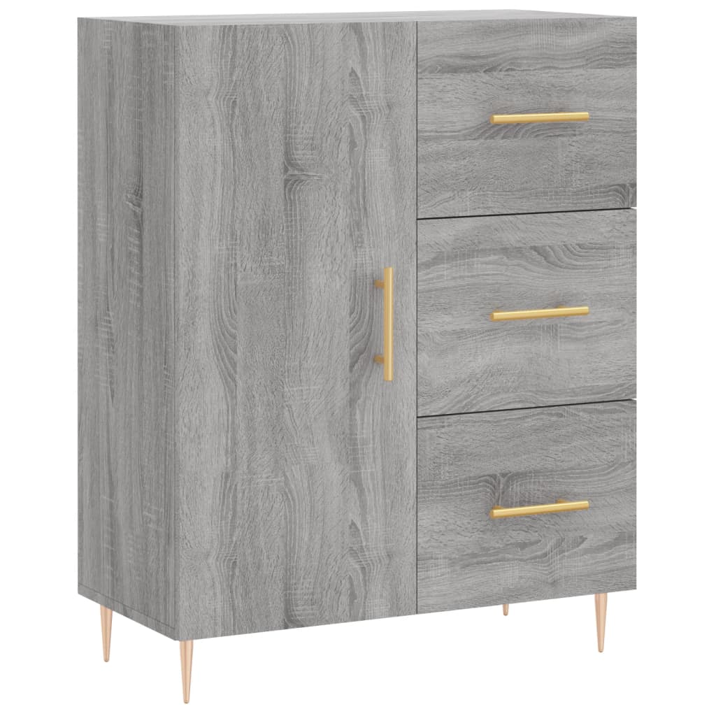 vidaXL Witrynka szary dąb sonoma 69,5x34x180cm materiał drewnopochodny