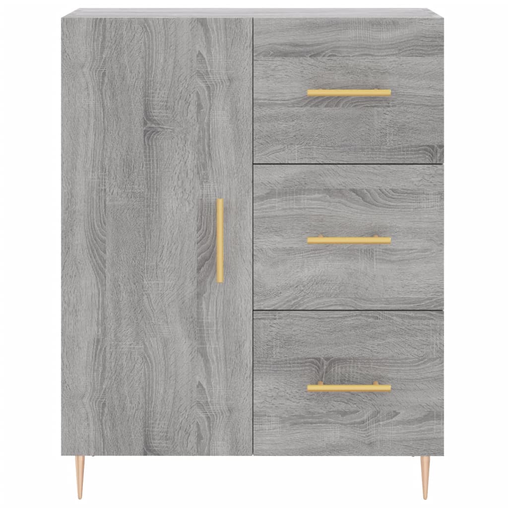 vidaXL Witrynka szary dąb sonoma 69,5x34x180cm materiał drewnopochodny