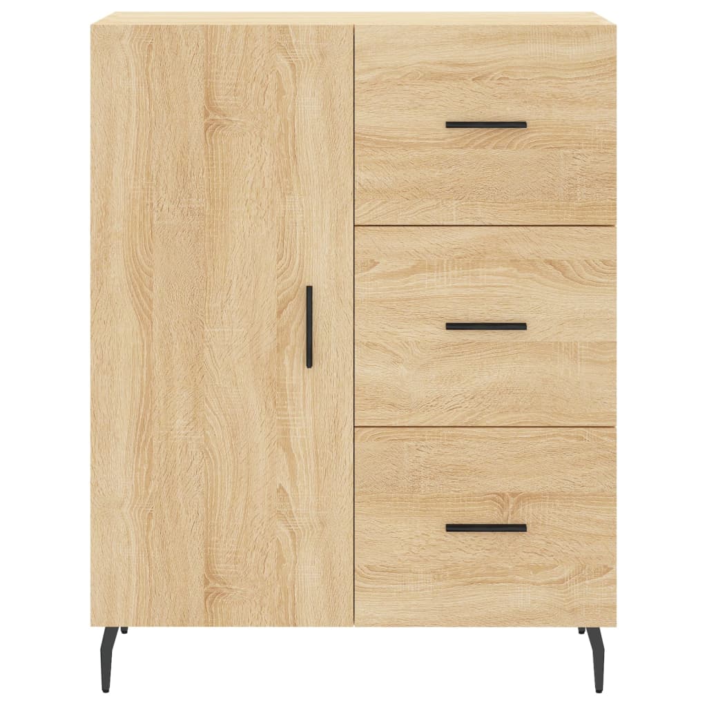 vidaXL Witrynka, dąb sonoma, 69,5x34x180 cm, materiał drewnopochodny