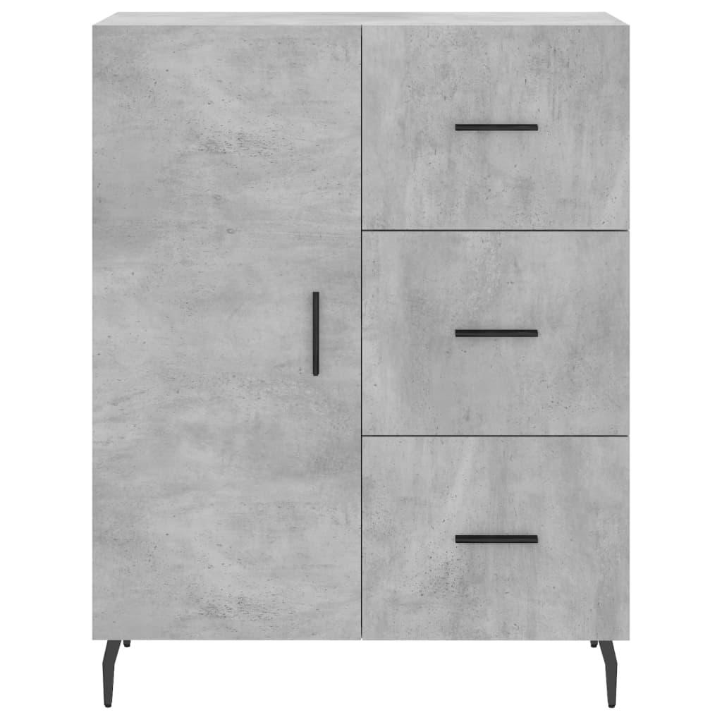 vidaXL Witrynka, szarość betonu 69,5x34x180 cm materiał drewnopochodny