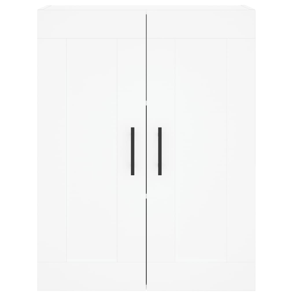 vidaXL Witrynka, biała, 69,5x34x180 cm, materiał drewnopochodny