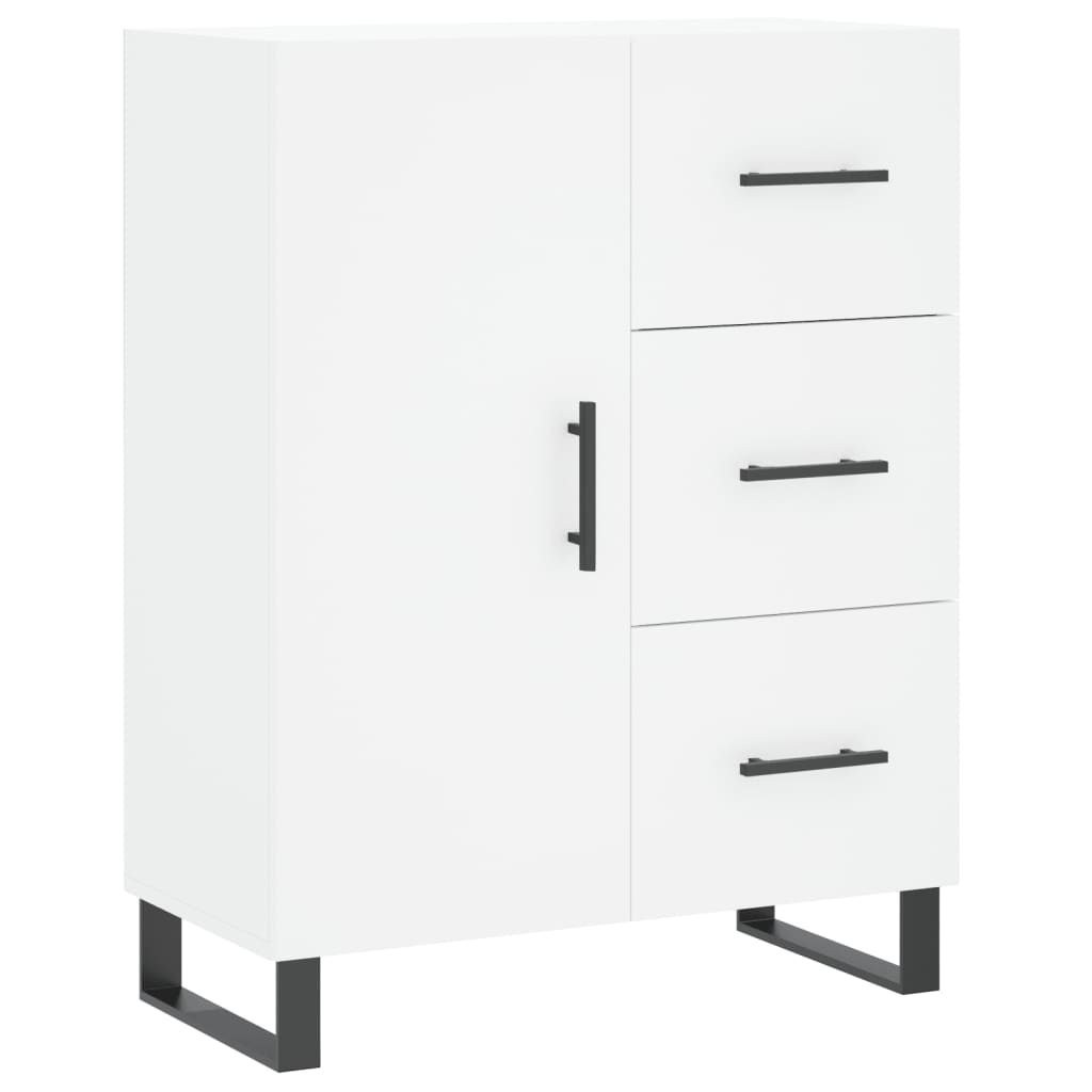 vidaXL Witrynka, biała, 69,5x34x180 cm, materiał drewnopochodny