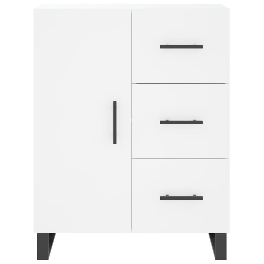 vidaXL Witrynka, biała, 69,5x34x180 cm, materiał drewnopochodny
