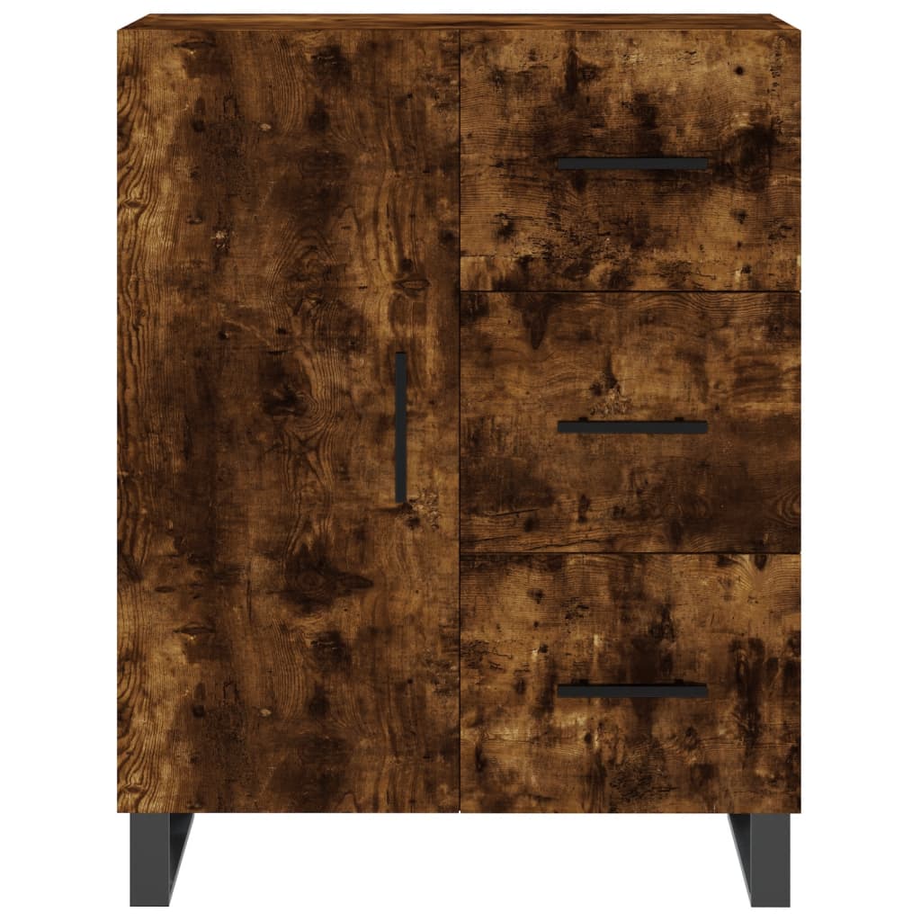 vidaXL Witrynka przydymiony dąb 69,5x34x180 cm materiał drewnopochodny
