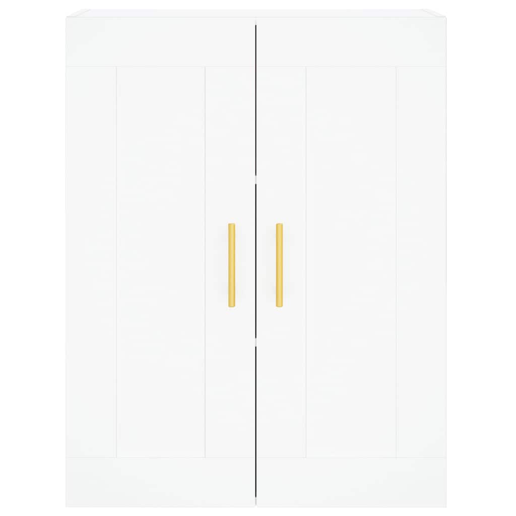 vidaXL Witrynka, biała, 69,5x34x180 cm, materiał drewnopochodny
