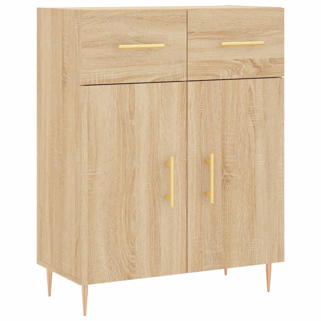 vidaXL Witrynka, dąb sonoma, 69,5x34x180 cm, materiał drewnopochodny