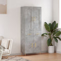 vidaXL Witrynka, szarość betonu 69,5x34x180 cm materiał drewnopochodny