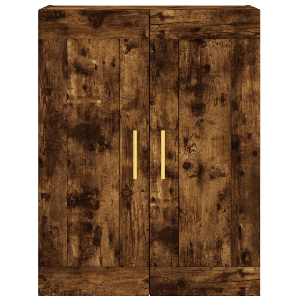 vidaXL Witrynka przydymiony dąb 69,5x34x180 cm materiał drewnopochodny