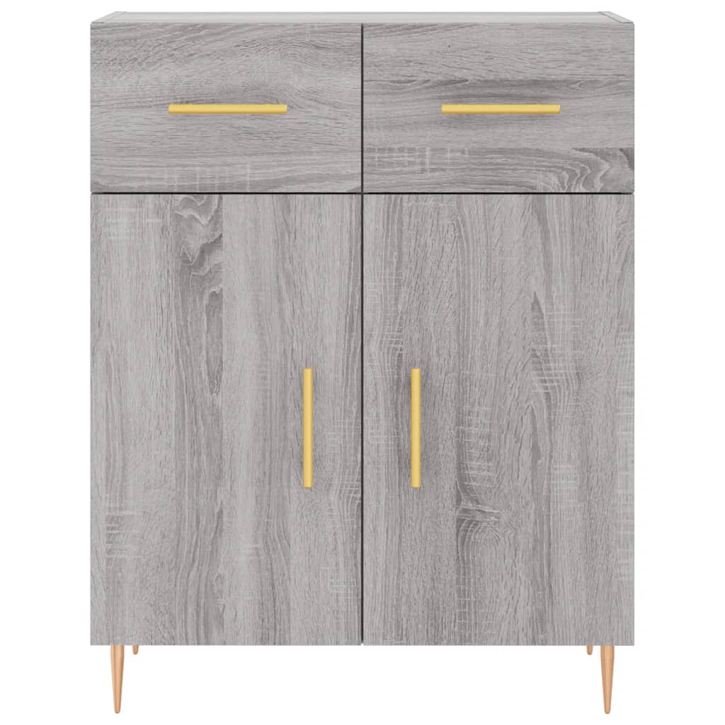 vidaXL Witrynka szary dąb sonoma 69,5x34x180cm materiał drewnopochodny