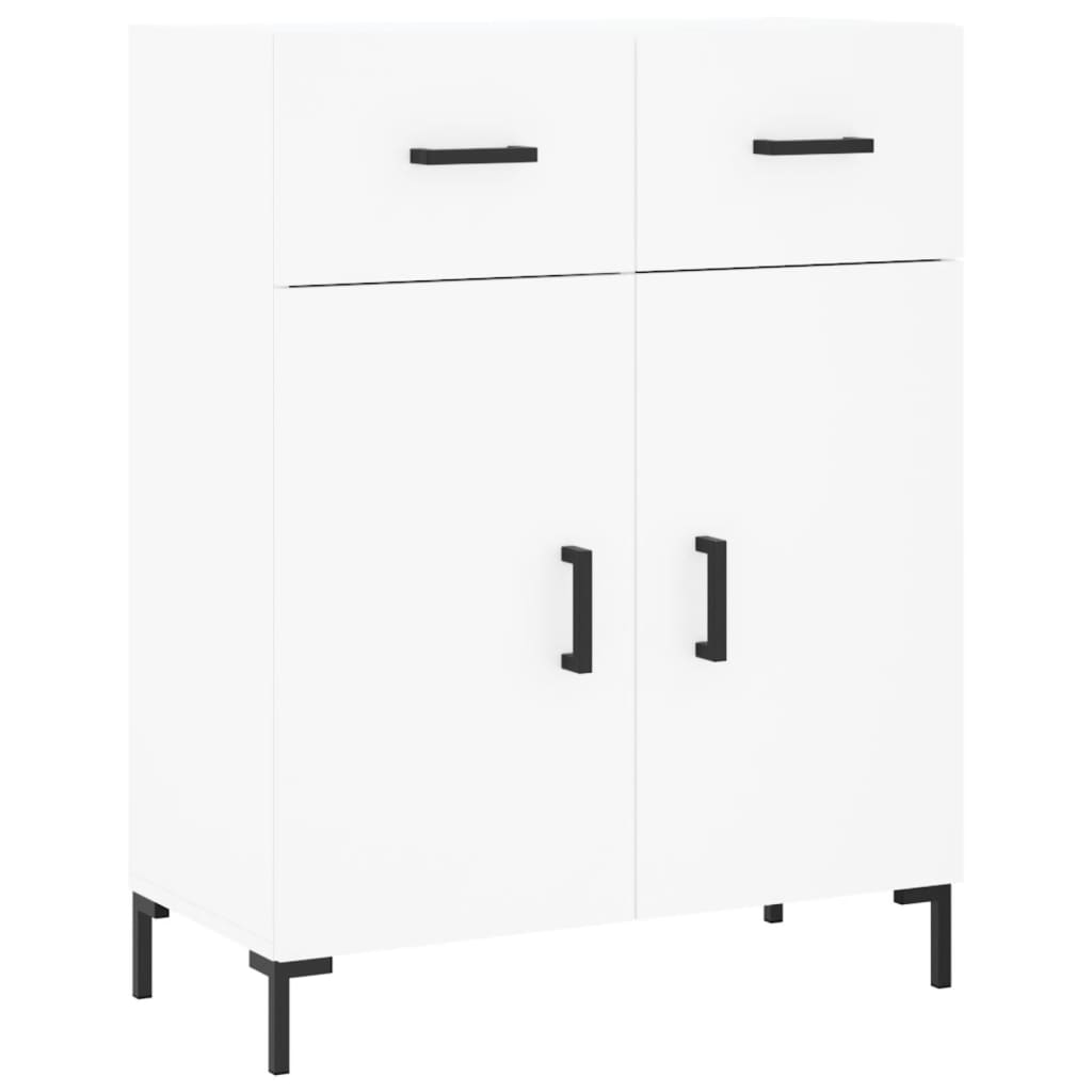 vidaXL Witrynka, biała, 69,5x34x180 cm, materiał drewnopochodny