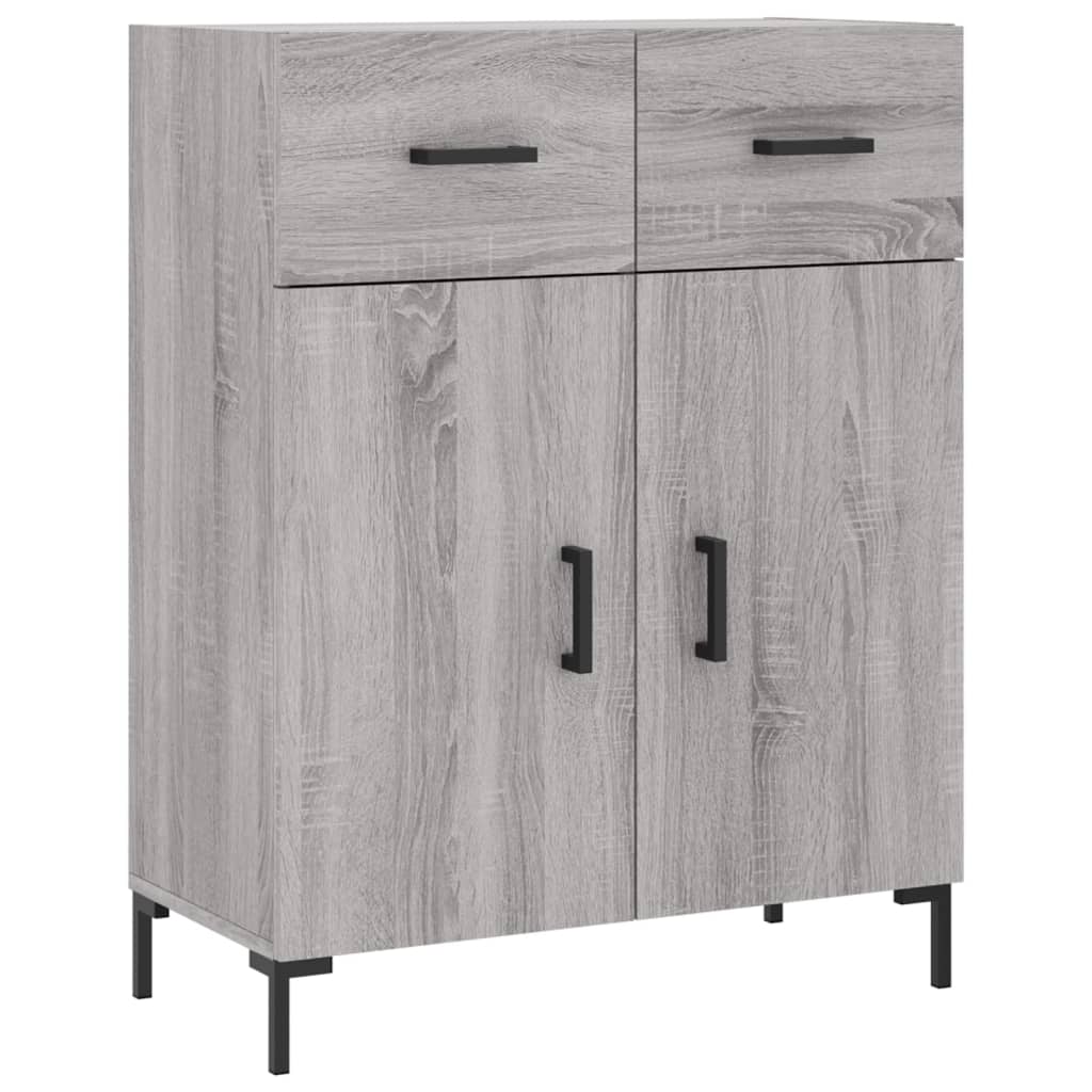 vidaXL Witrynka szary dąb sonoma 69,5x34x180cm materiał drewnopochodny