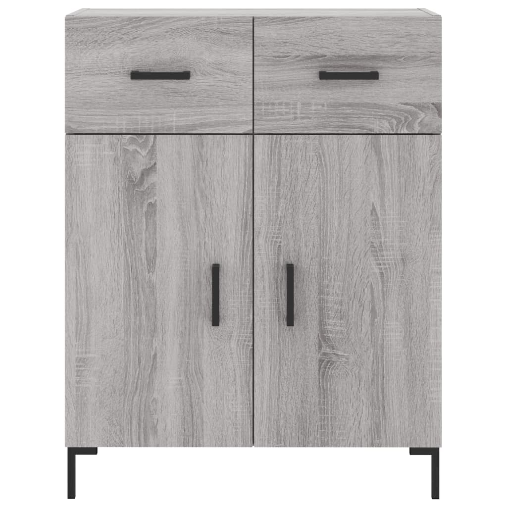 vidaXL Witrynka szary dąb sonoma 69,5x34x180cm materiał drewnopochodny