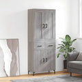 vidaXL Witrynka szary dąb sonoma 69,5x34x180cm materiał drewnopochodny