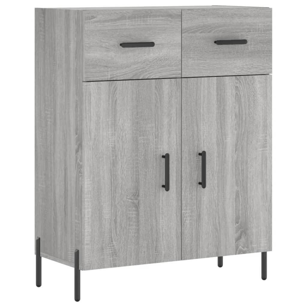 vidaXL Witrynka szary dąb sonoma 69,5x34x180cm materiał drewnopochodny