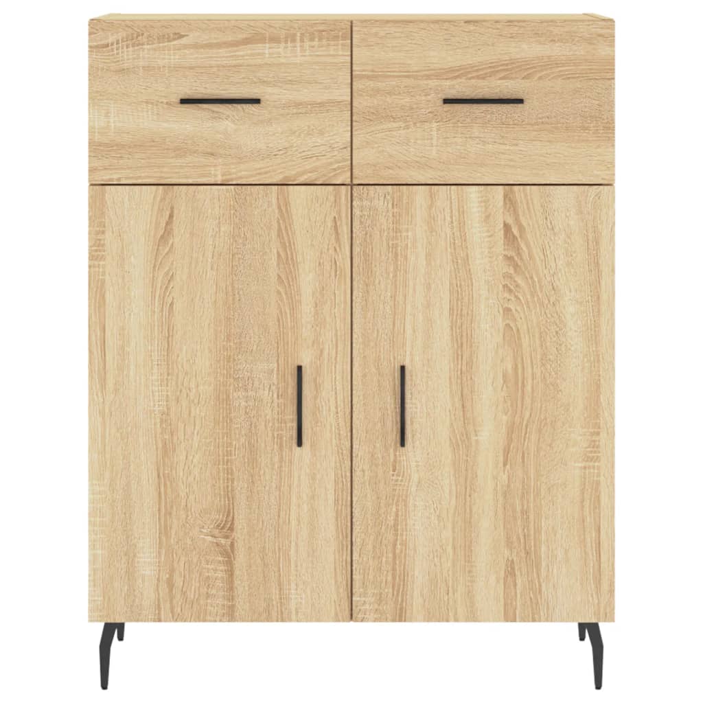 vidaXL Witrynka, dąb sonoma, 69,5x34x180 cm, materiał drewnopochodny