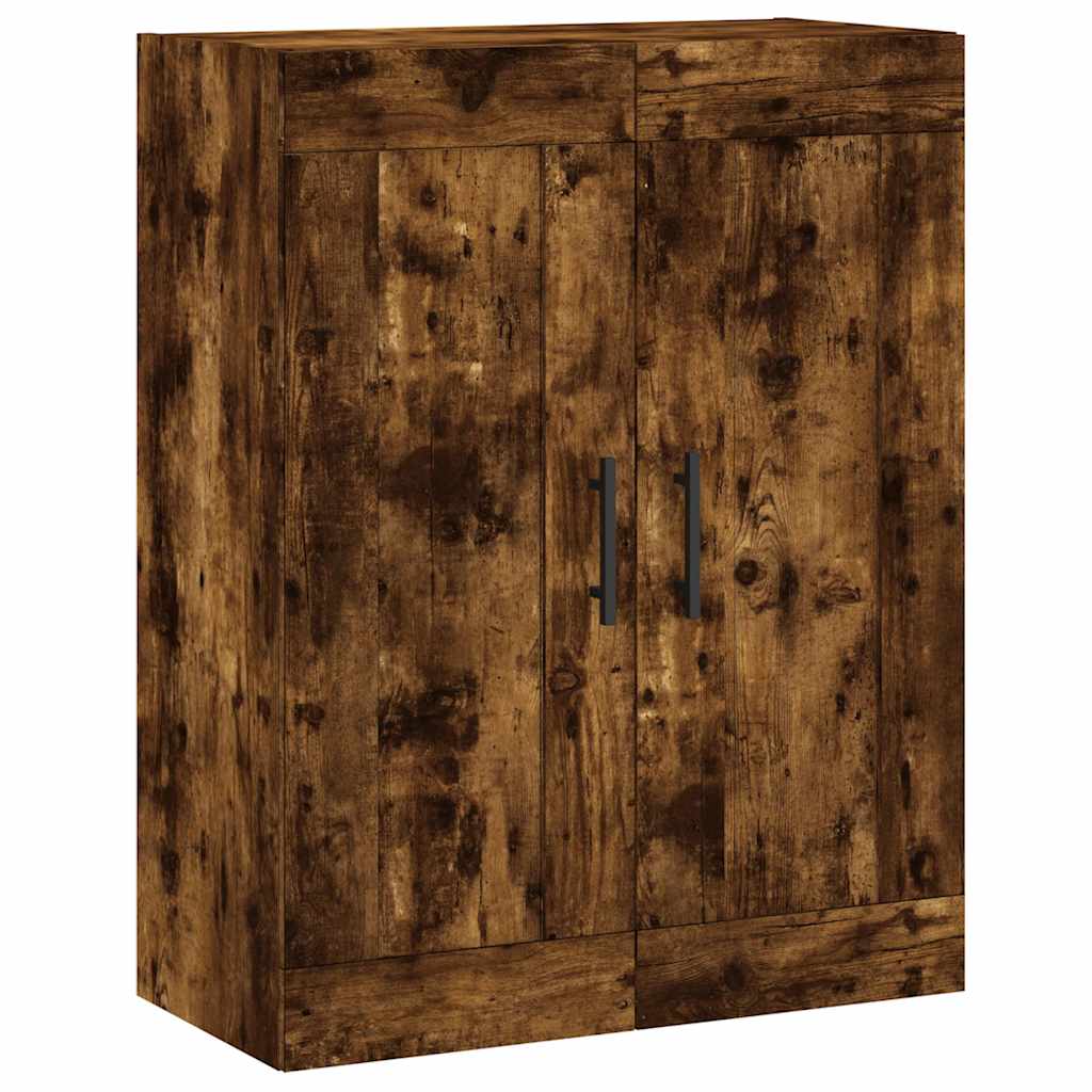 vidaXL Witrynka przydymiony dąb 69,5x34x180 cm materiał drewnopochodny