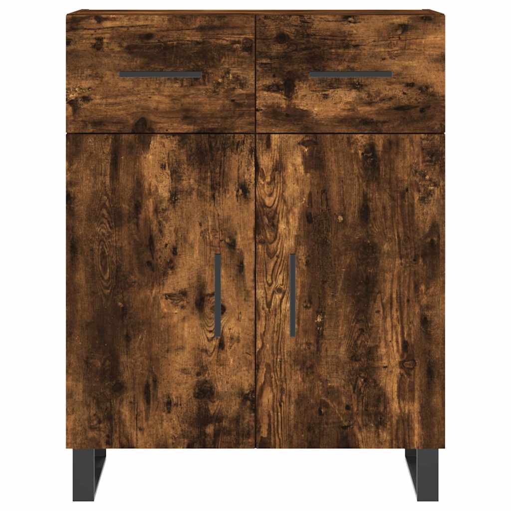 vidaXL Witrynka przydymiony dąb 69,5x34x180 cm materiał drewnopochodny