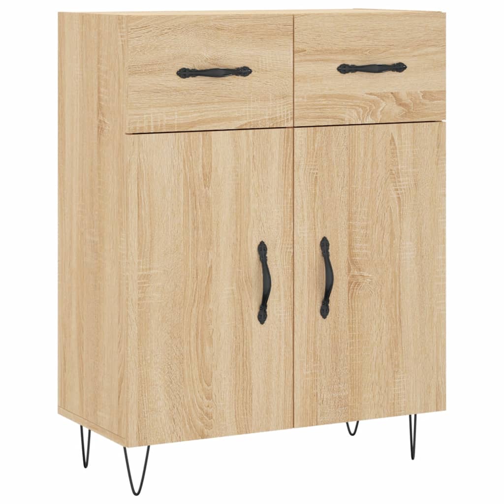 vidaXL Witrynka, dąb sonoma, 69,5x34x180 cm, materiał drewnopochodny