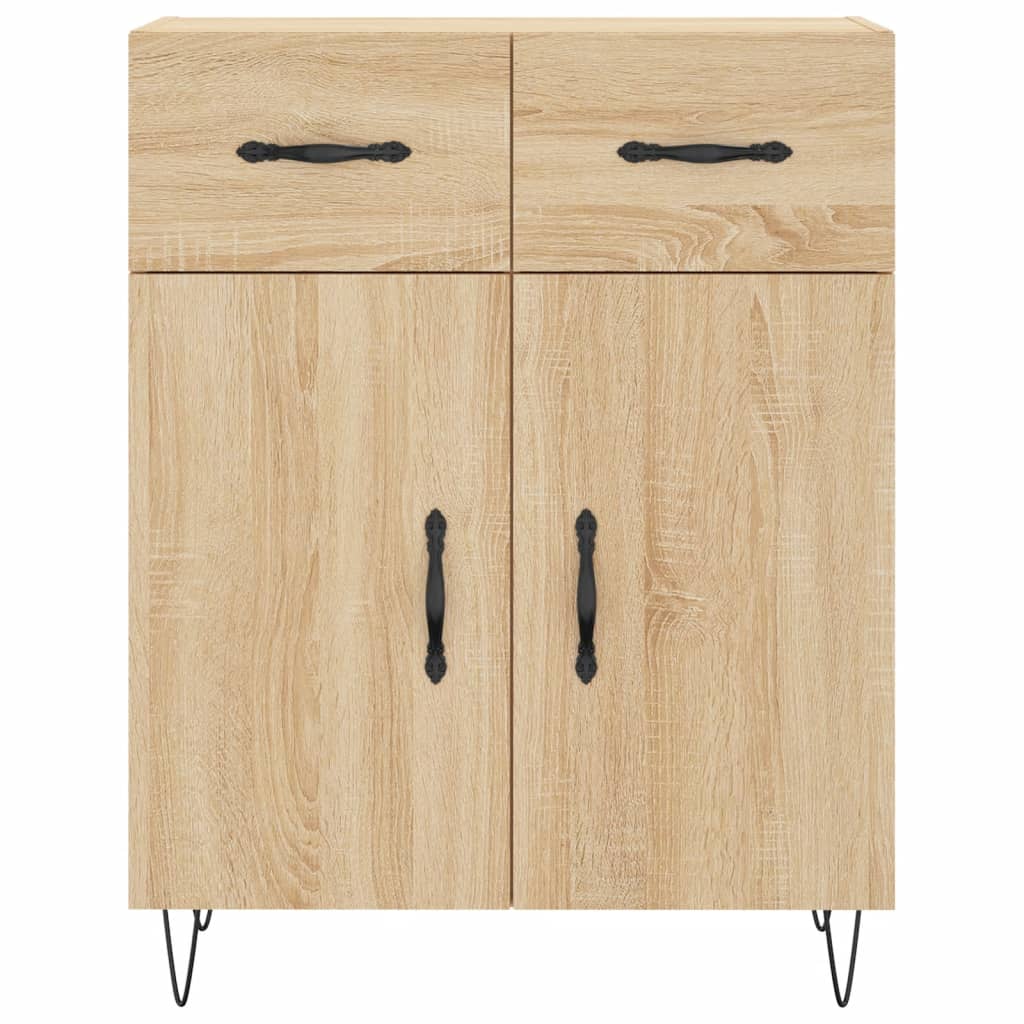 vidaXL Witrynka, dąb sonoma, 69,5x34x180 cm, materiał drewnopochodny