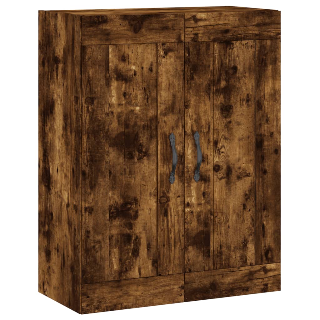 vidaXL Witrynka przydymiony dąb 69,5x34x180 cm materiał drewnopochodny