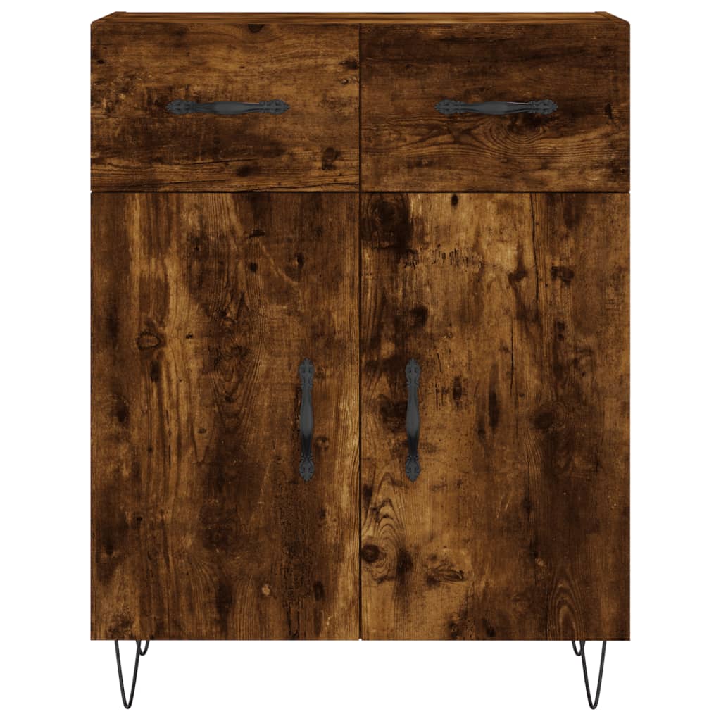 vidaXL Witrynka przydymiony dąb 69,5x34x180 cm materiał drewnopochodny