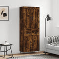 vidaXL Witrynka przydymiony dąb 69,5x34x180 cm materiał drewnopochodny