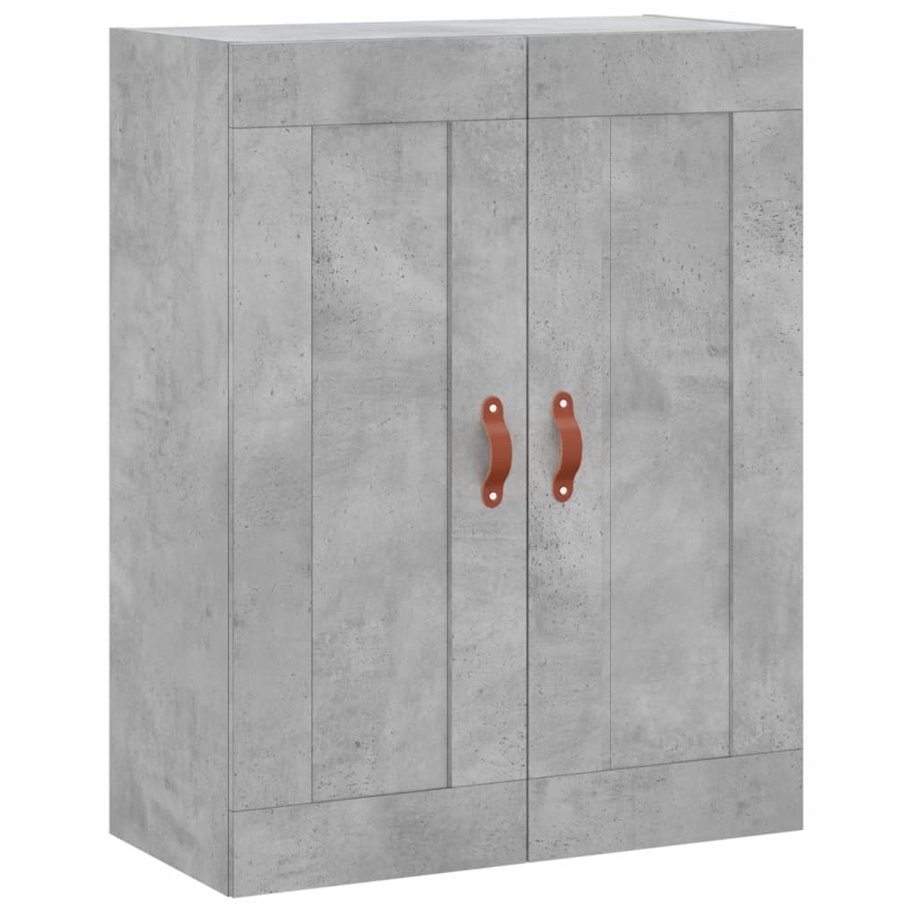 vidaXL Witrynka, szarość betonu 69,5x34x180 cm materiał drewnopochodny