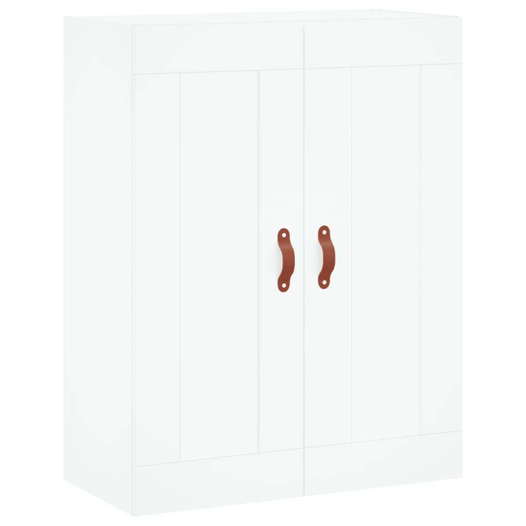 vidaXL Witrynka, biała, 69,5x34x180 cm, materiał drewnopochodny
