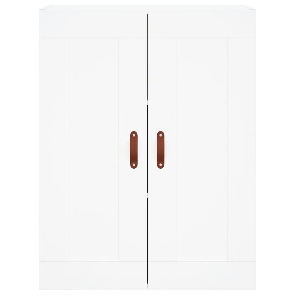 vidaXL Witrynka, biała, 69,5x34x180 cm, materiał drewnopochodny