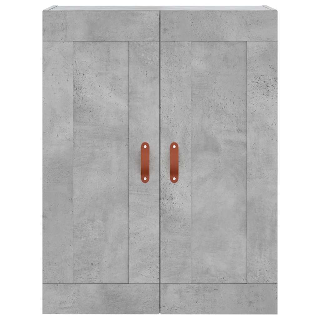 vidaXL Witrynka, szarość betonu 69,5x34x180 cm materiał drewnopochodny