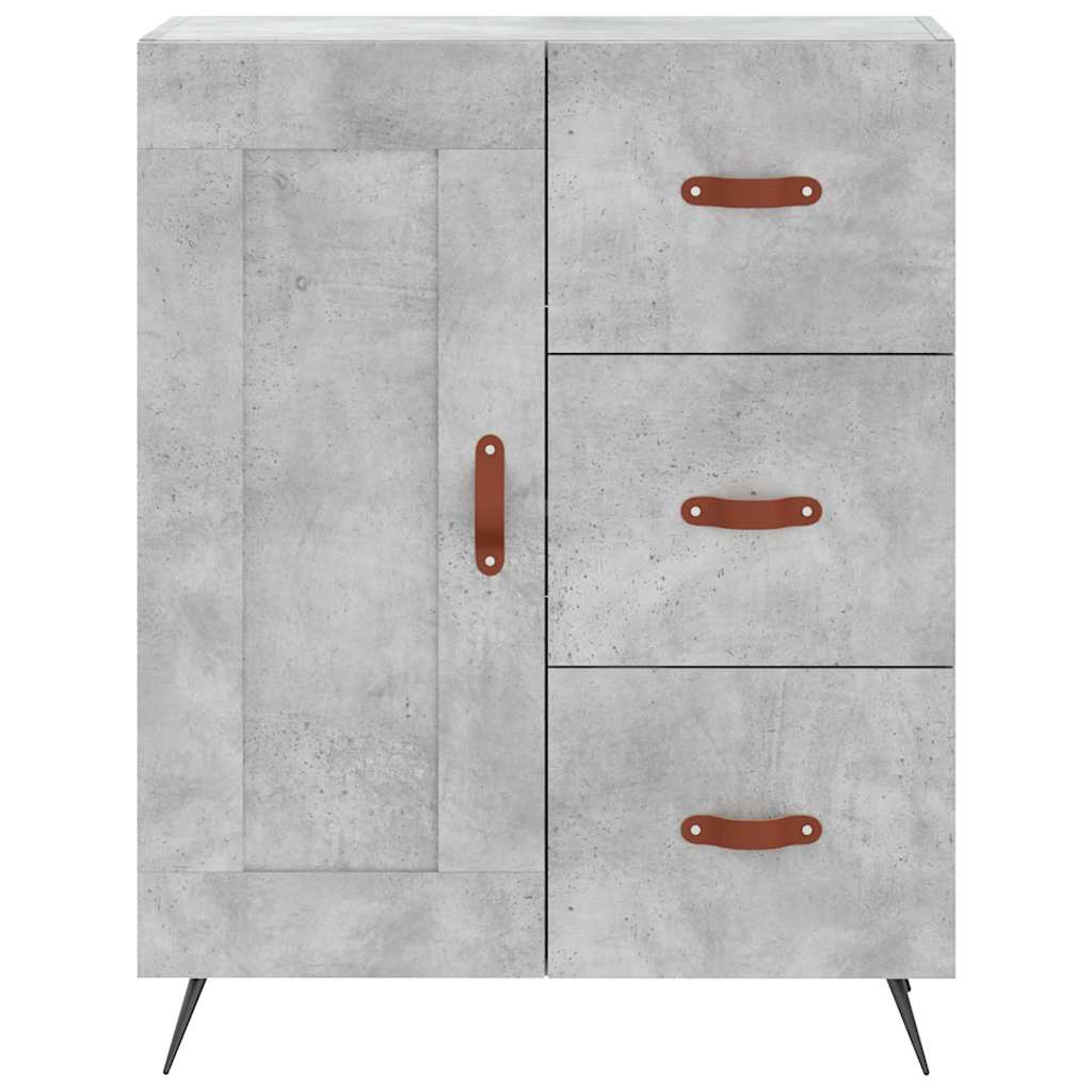vidaXL Witrynka, szarość betonu 69,5x34x180 cm materiał drewnopochodny