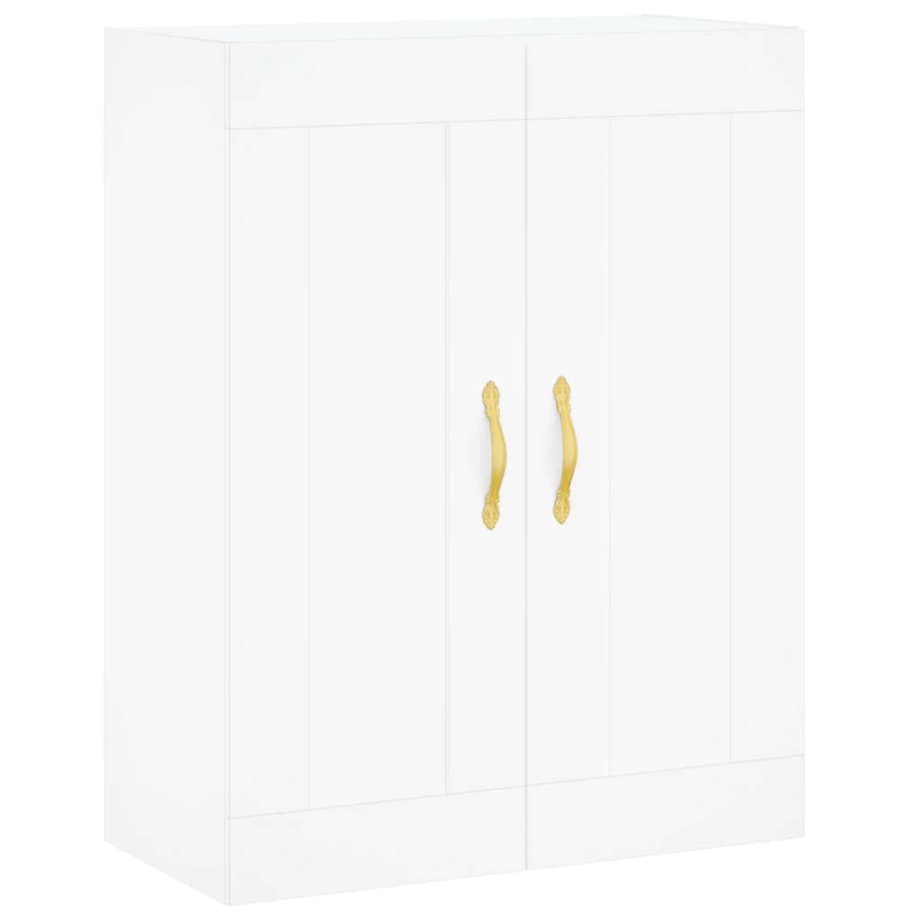 vidaXL Witrynka, biała, 69,5x34x180 cm, materiał drewnopochodny