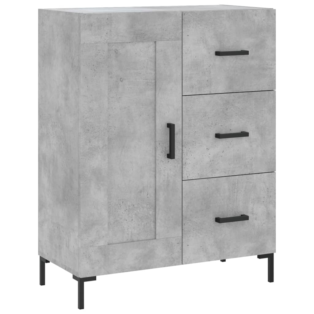 vidaXL Witrynka, szarość betonu 69,5x34x180 cm materiał drewnopochodny